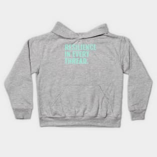 Resilience in Every Thread Inspirational T-shirt - Blue Kids Hoodie